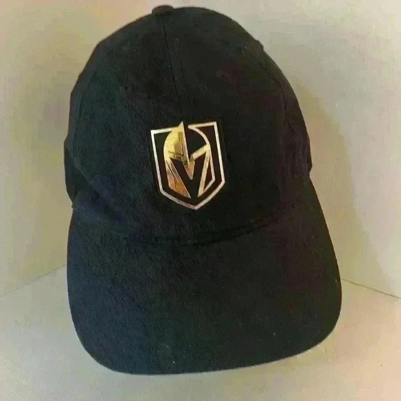 NHL Las Vegas Golden Knights Hockey Black Cap Adjustable Excellent Condition - Picture 1 of 5